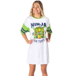Nickelodeon Teenage Mutant Ninja Turtles Womens' Nightgown Pajama Shirt White -Intimo GUEST 001d769d 37d2 4079 a6ed e020bb070b3f