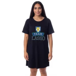 Ted Lasso Mens' TV Series Show Team Nightgown Sleep Pajama Shirt Crewneck Black -Intimo GUEST 01f12243 c206 4f97 8106 294db097002c