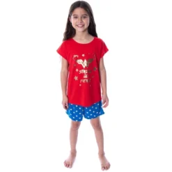DC Comics Girls' Wonder Woman Strong And Fierce Shirt And Shorts Pajama Set Strong And Fierce -Intimo GUEST 01fa4830 b5e3 4f18 9db9 a3394b759d78