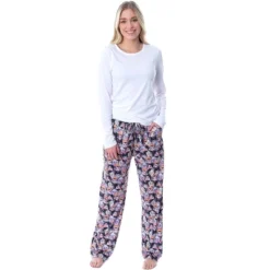 Disney Womens' Villains Ursula Maleficent Evil Queen Sleep Pajama Pants Black