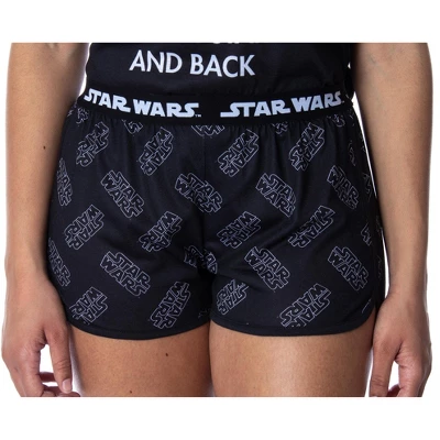 Star Wars Women's Love You To The Death Star Racerback Tank Shorts Pajama Set Black 5 Star Wars Women's Love You To The Death Star Racerback Tank Shorts Pajama Set Black - Image 3