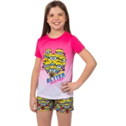 Despicable Me Girls' Movie Minions Better Together Pajama Set Shorts Pink -Intimo GUEST 048a081a 943c 4825 97a0 c72265d6eb66