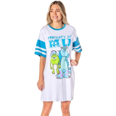 Disney Womens' Property Of Monsters University Nightgown Pajama Shirt Dress White 6 Disney Womens' Property Of Monsters University Nightgown Pajama Shirt Dress White - Image 4