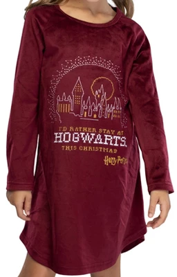 Harry Potter Nightgown I'd Rather Stay At Hogwarts This Christmas Girl's Pajamas 4 Harry Potter Nightgown I'd Rather Stay At Hogwarts This Christmas Girl's Pajamas - Image 2