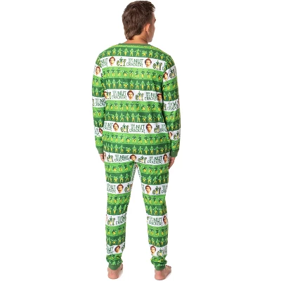 Elf The Movie Mens' Film Son Of A Nutcracker Footless Sleep Union Suit Multicolored 4 Elf The Movie Mens' Film Son Of A Nutcracker Footless Sleep Union Suit Multicolored - Image 2