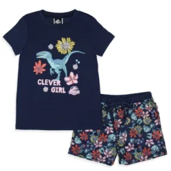 Jurassic World Girls' Movie Film Clever Girl Sleep Pajama Set Shorts Blue 13 Jurassic World Girls' Movie Film Clever Girl Sleep Pajama Set Shorts Blue -Intimo GUEST 1311a3e8 96dc 48f6 bcbf 54e27c685db2