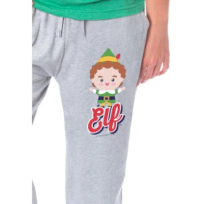 Elf The Movie Womens' Buddy Chibi Four Main Food Groups Sleep Pajama Set Multicolored 4 Elf The Movie Womens' Buddy Chibi Four Main Food Groups Sleep Pajama Set Multicolored - Image 2