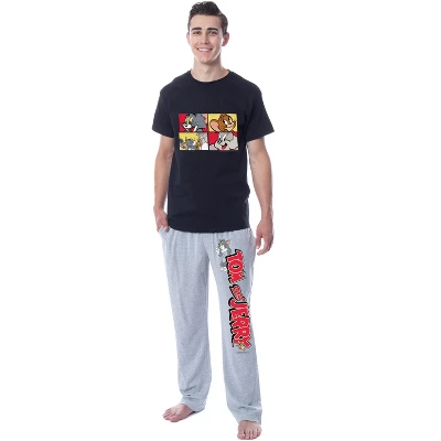 Tom And Jerry Men's Classic Characters Logo Sleep Pajama Set Multicolored 5 Tom And Jerry Men's Classic Characters Logo Sleep Pajama Set Multicolored - Image 3