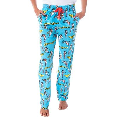 DC Comics Women's Wonder Woman Vintage Allover Pattern Pajama Pants Vintage Wonder Woman 6 DC Comics Women's Wonder Woman Vintage Allover Pattern Pajama Pants Vintage Wonder Woman - Image 4