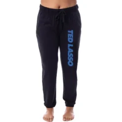 Ted Lasso Womens' TV Series Show Title Logo Sleep Jogger Pajama Pants Black -Intimo GUEST 1b8b7689 4552 4d6f b073 12598ae293f2