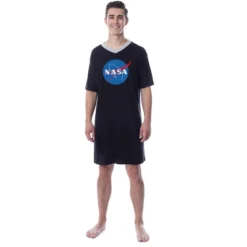 NASA Mens' Meatball Space Fashion Logo Nightgown Sleep Pajama Shirt -Intimo GUEST 1c5ac6ee e31f 4893 a4b1 5803a83c08ba