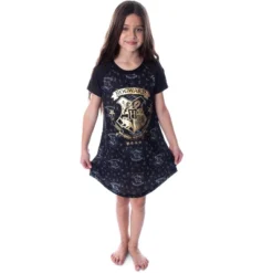 Harry Potter Girls' Hogwarts Castle Gold Foil Nightgown Pajama Sleep Top Hogwarts Castle -Intimo GUEST 1e18302d 42ab 43e1 8798 fe13a2c3f018