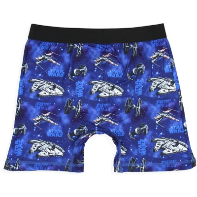Star Wars Mens' 2 Pack Comic Millennium Falcon Boxers Underwear Boxer Briefs Multicolored 3 Star Wars Mens' 2 Pack Comic Millennium Falcon Boxers Underwear Boxer Briefs Multicolored - Image 2
