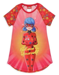 Miraculous: Tales Of Ladybug & Cat Noir Girls' Nightgown Sleep Pajama Shirt Multicolored -Intimo GUEST 1ff64dbe 5d27 48ab 8132 bfbed6debd98