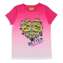Despicable Me Girls' Movie Minions Better Together Pajama Set Shorts Pink