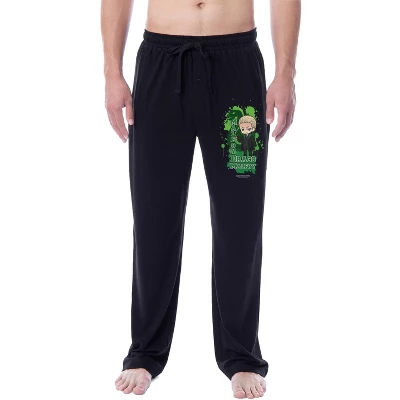 Harry Potter Mens' Hogwarts Chibi Draco Malfoy Sleep Pajama Pants Black 5 Harry Potter Mens' Hogwarts Chibi Draco Malfoy Sleep Pajama Pants Black - Image 3