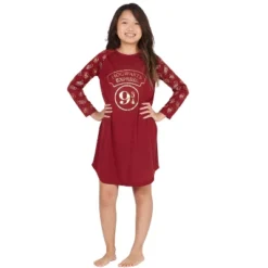 HARRY POTTER 9 3/4 Hogwarts Express Raglan Nightgown Red -Intimo GUEST 254e9f19 dfe0 4ce3 b145 67d20ca6851a