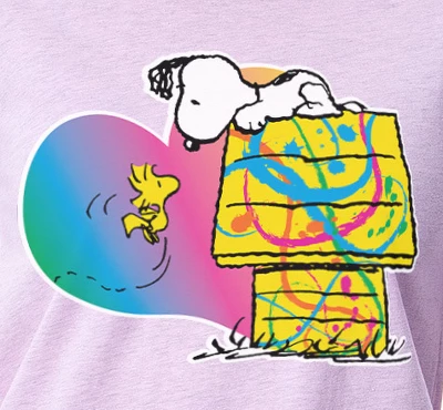 Peanuts Womens' Snoopy Woodstock Keep Calm Hug On Sleep Pajama Set Multicolored 4 Peanuts Womens' Snoopy Woodstock Keep Calm Hug On Sleep Pajama Set Multicolored - Image 2