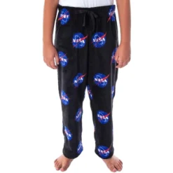 NASA Boys' Meatball Logo Allover Print Ultra-Soft Plush Fleece Pajama Pants Black -Intimo GUEST 26a1a41a a416 4995 8761 c7f00f6f0e3e