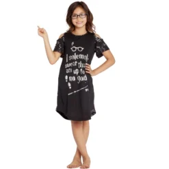 Intimo Big Girls' Harry Potter I Solemnly Swear Shoulder Cut Out Nightgown Black -Intimo GUEST 26bcb8bb 4683 4de3 b747 2e034b025cd2