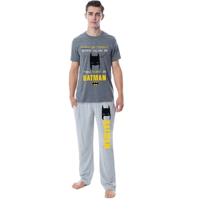 DC Comics Mens' Batman Always Be Funny Character Sleep Pajama Set Multicolored 6 DC Comics Mens' Batman Always Be Funny Character Sleep Pajama Set Multicolored - Image 4