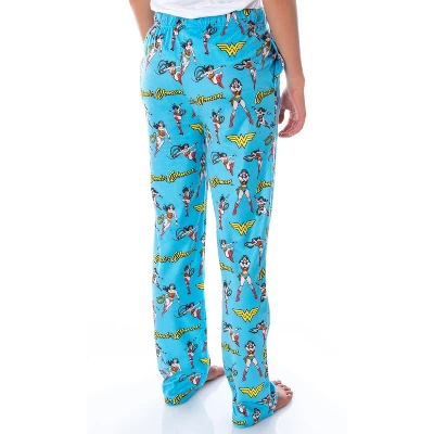 DC Comics Women's Wonder Woman Vintage Allover Pattern Pajama Pants Vintage Wonder Woman 4 DC Comics Women's Wonder Woman Vintage Allover Pattern Pajama Pants Vintage Wonder Woman - Image 2