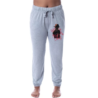 A Nightmare On Elm Street Womens' Freddy Krueger Jogger Sleep Pajama Pants Grey 5 A Nightmare On Elm Street Womens' Freddy Krueger Jogger Sleep Pajama Pants Grey - Image 3
