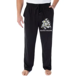 Harry Potter Pajama Pants Men's Deathly Hallows Symbol Loungewear Sleep Pants Black -Intimo GUEST 2aa33524 af84 4268 b1db ae03e9c0dc27