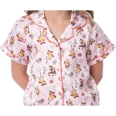 Girls' Spirit Untamed Movie Film Horses Lucky Sleep Pajama Set Shorts Pink 4 Girls' Spirit Untamed Movie Film Horses Lucky Sleep Pajama Set Shorts Pink - Image 2