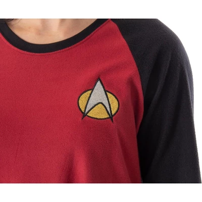Star Trek Next Generation Women's Juniors Picard Raglan Nightgown Sleep Shirt 3 Star Trek Next Generation Women's Juniors Picard Raglan Nightgown Sleep Shirt