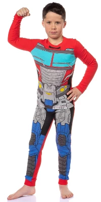 Transformers Boys' Optimus Prime Costume Character TV Show Sleep Pajama Set Multicolored 3 Transformers Boys' Optimus Prime Costume Character TV Show Sleep Pajama Set Multicolored