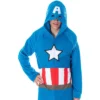 Marvel Men's Captain America Classic Cap Costume Pajama Union Suit Captain Blue -Intimo GUEST 31125f16 55d1 402a bffc 4be2a37df301