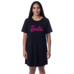 Barbie Womens' Classic Title Logo Icon Nightgown Sleep Pajama Shirt Black 9 Barbie Womens' Classic Title Logo Icon Nightgown Sleep Pajama Shirt Black -Intimo GUEST 32c29bd0 1849 4d58 818e 3a65dfe0ec3e