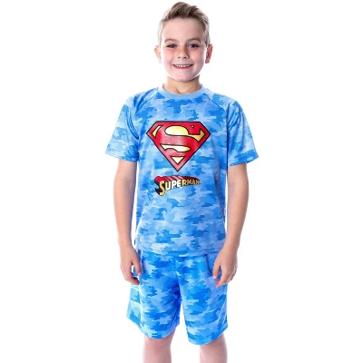 DC Comics Boys' Justice League Digital Camo Superman 2 PC Pajama Set Blue 7 DC Comics Boys' Justice League Digital Camo Superman 2 PC Pajama Set Blue - Image 5