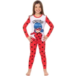 Miraculous: Tales Of Ladybug & Cat Noir Girls' Tight Fit Sleep Pajama Set Red -Intimo GUEST 330ff5fd 0eaf 45b6 9bb9 479644dd685e