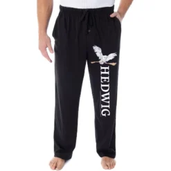 Harry Potter Adult Mens' Hedwig And Nimbus 2000 Broom Pajama Lounge Pants -Intimo GUEST 33622e91 9213 4af3 8513 1d0595c36b00