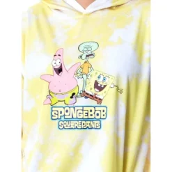 Spongebob Squarepants Tie Dye Womens' Pajama Cropped Hooded Jogger Set Yellow -Intimo GUEST 37a4a4a9 e69b 4bb8 85fb 1ac62f665c24