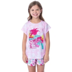 Dreamworks Trolls Girls' Poppy Happy Sleep Pajama Set Shorts Crewneck Multicolored -Intimo GUEST 396ea277 f861 480e b4e1 b338c3607419