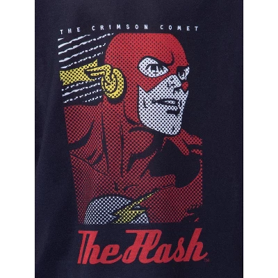DC Boys' Classic The Flash The Crimson Comet Raglan Sleep Pajama Set Black 4 DC Boys' Classic The Flash The Crimson Comet Raglan Sleep Pajama Set Black - Image 2
