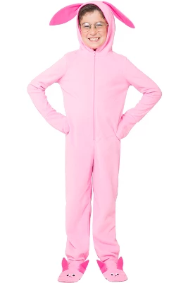 A Christmas Story Kids' One Piece Bunny Pajama Costume Union Suit Outfit Pink 6 A Christmas Story Kids' One Piece Bunny Pajama Costume Union Suit Outfit Pink - Image 4