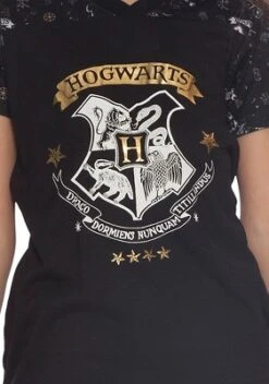 Harry Potter Big Girls Hermione Granger Hogwarts Golden Snitch Crest Pajama Set