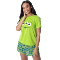 Disney Women's Toy Story Pizza Planet Aliens Shirt And Shorts Pajama Set Lime Green -Intimo GUEST 3c9c4bb6 79b7 420a abcc c245a56f21e6
