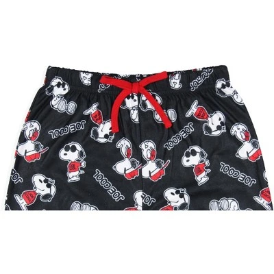 Peanuts Boys' Joe Cool Snoopy Character Tossed Print Sleep Pajama Pants Black 3 Peanuts Boys' Joe Cool Snoopy Character Tossed Print Sleep Pajama Pants Black