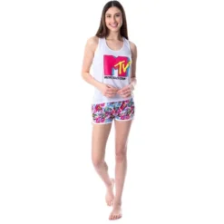 MTV Womens' Music Television Logo Sleep Pajama Set Short Tank Top Multicolored 10 MTV Womens' Music Television Logo Sleep Pajama Set Short Tank Top Multicolored -Intimo GUEST 431955d8 17bc 4406 9894 d1de3b17c9aa