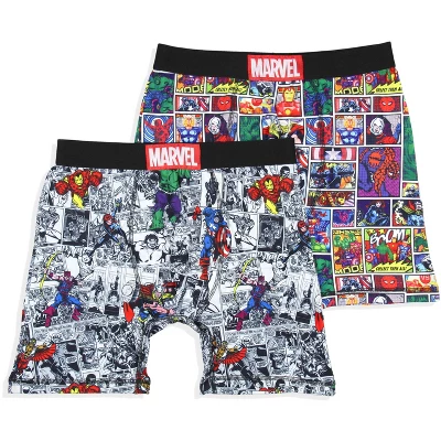 Marvel Mens' 2 Pack Vintage Superhero Comic Boxers Underwear Boxer Briefs Multicolored 7 Marvel Mens' 2 Pack Vintage Superhero Comic Boxers Underwear Boxer Briefs Multicolored - Image 5