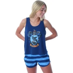 Harry Potter Women's Hogwarts House Crest Racerback Tank And Shorts Pajama Lounge Set -Intimo GUEST 45c2bf90 9108 4476 8c80 e6ff435685ac