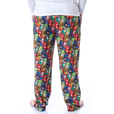 DC Comics Mens' Justice League Holiday Superhero Christmas Pajama Pants Multicoloured 5 DC Comics Mens' Justice League Holiday Superhero Christmas Pajama Pants Multicoloured - Image 3