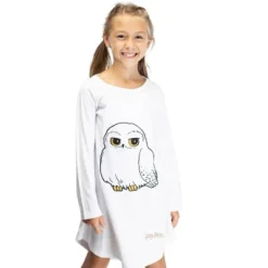 Harry Potter Pajama Girls' Hedwig Owl Micro Raschel Fleece Hi-Lo Nightgown Costume -Intimo GUEST 46d95c4b 778a 4889 9561 370ba38762e5