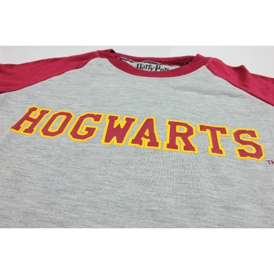 Harry Potter Long Sleeve Hogwarts Raglan Night Gown Grey 5 Harry Potter Long Sleeve Hogwarts Raglan Night Gown Grey - Image 3
