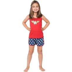 Wonder Woman Big Girls Logo Mesh Tank & Shorts PJ Set Red -Intimo GUEST 4ac04505 404b 481d 98d9 f4054dd64974